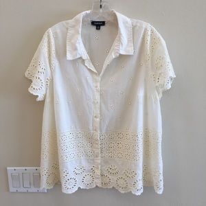ModCloth top in Ivory color for size 1X